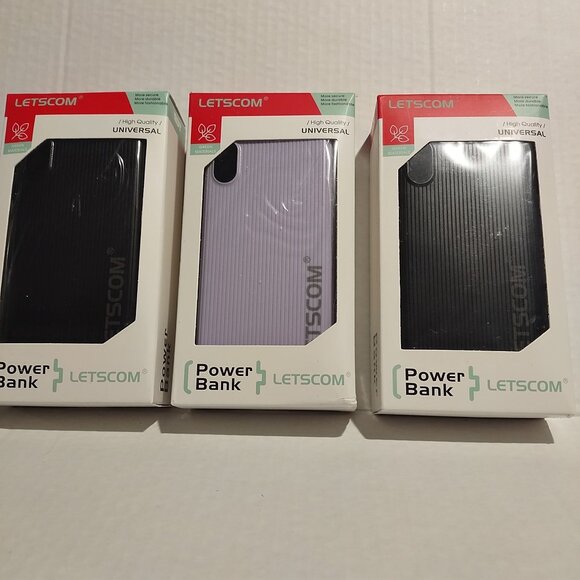 3- Letscom Universal Power Bank Portable Chargers- USB Charging For Smartphones - Picture 3 of 3